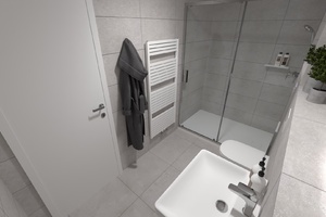 vizualizace 2+kk, koupelna