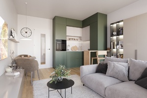 vizualizace bytu 1+kk