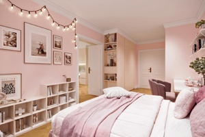 vizualizace bytu A6.5 - dětský pokoj