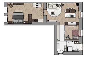 navrhovaná dispozice bytu